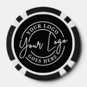 Erstellen Sie Ihr eigenes schwarzes Logo Pokerchips (Rückseite)