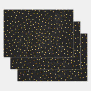 Erstellen Sie Ihr eigenes schwarzes und goldenes G Geschenkpapier Set