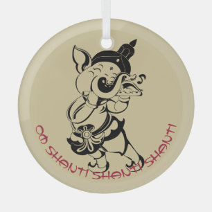 Erstellen Sie Ihr eigenes schwarzes und goldenes G Ornament Aus Glas