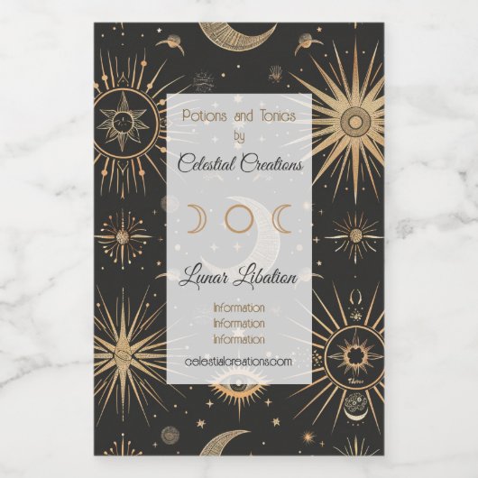 Erstellen Sie Ihr eigenes schwarzes und goldenes z Weinetikett (Einzelnes Label)