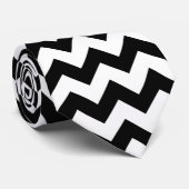 Erstellen Sie Ihr eigenes schwarzes Zigzag-Muster Krawatte (Gerollt)