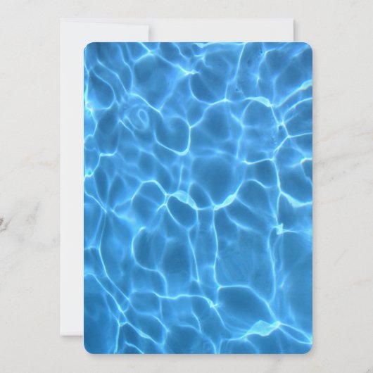 Erstellen Sie Ihr eigenes Schwimmbad Foto Hochzeit Einladung (Rückseite)