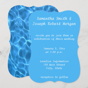 Erstellen Sie Ihr eigenes Schwimmbad Foto Hochzeit Einladung