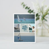 Erstellen Sie Ihr eigenes Segelschiff Foto Postcar Postkarte (Stehend Vorderseite)