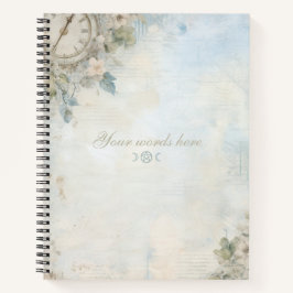 Erstellen Sie Ihr eigenes shabby-chic blaues Frühl Notizblock