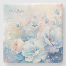 Erstellen Sie Ihr eigenes shabby chic rosa blaues  Steinuntersetzer