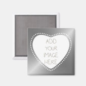 Erstellen Sie Ihr eigenes Silberherz Magnet (Vorderseite/Rückseite)