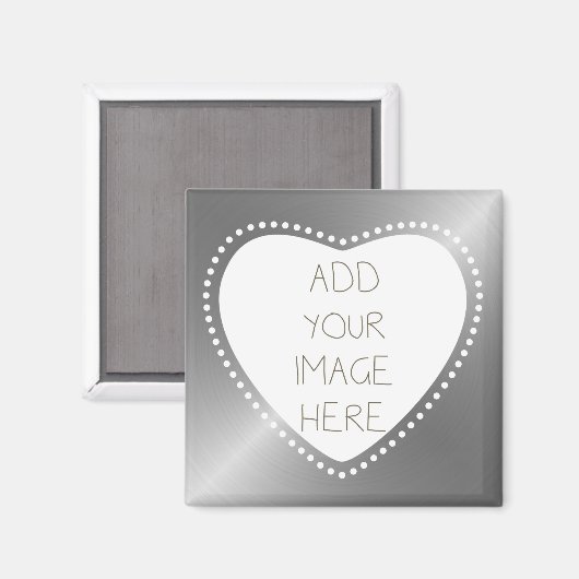 Erstellen Sie Ihr eigenes Silberherz Magnet (Vorderseite/Rückseite)