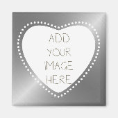 Erstellen Sie Ihr eigenes Silberherz Magnet (Vorne)