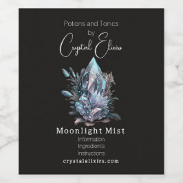 Erstellen Sie Ihr eigenes Silberkristall-Apotheken Weinetikett