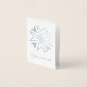 Erstellen Sie Ihr eigenes Silver Foil Snowflake Cr Folienkarte (Vorderseite)