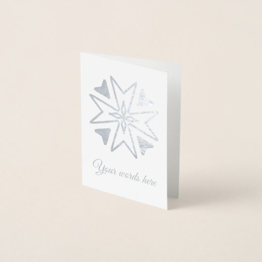 Erstellen Sie Ihr eigenes Silver Foil Snowflake Cr Folienkarte (Vorderseite)