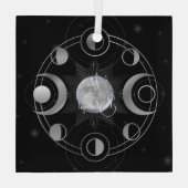 Erstellen Sie Ihr eigenes Silver Triple Moon Phone Ornament Aus Glas (Rückseite)
