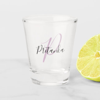 Erstellen Sie Ihr eigenes Skript Mit Monogramm, An Schnapsglas