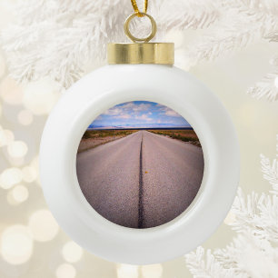 Erstellen Sie Ihr eigenes Sommerurlaubsfoto Keramik Kugel-Ornament
