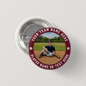 Erstellen Sie Ihr eigenes Sport-Baseball-Team-Foto Button (Vorne & Hinten)