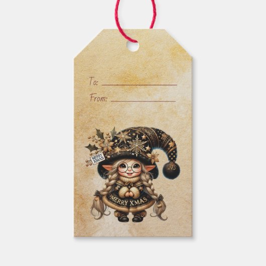 Erstellen Sie Ihr eigenes spunky magisches Weihnac Geschenkanhänger (Vorderseite)