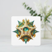 Erstellen Sie Ihr eigenes Steampunkschloss Snowfla Einladung (Stehend Vorderseite)