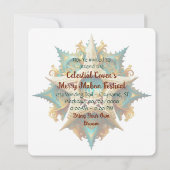 Erstellen Sie Ihr eigenes Steampunkschloss Snowfla Einladung (Rückseite)