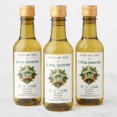 Erstellen Sie Ihr eigenes Steampunkschloss Snowfla Weinetikett (Flaschen)