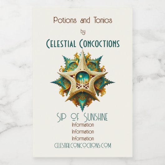 Erstellen Sie Ihr eigenes Steampunkschloss Snowfla Weinetikett (Einzelnes Label)