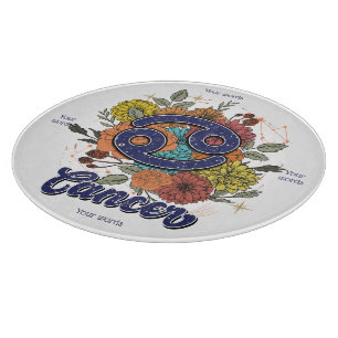 Erstellen Sie Ihr eigenes sternenklares Blumenkreb Schneidebrett