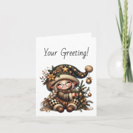 Erstellen Sie Ihr eigenes süßes zauberhaftes Weihn Feiertagskarte