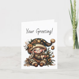 Erstellen Sie Ihr eigenes süßes zauberhaftes Weihn Feiertagskarte