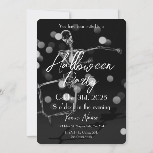 Erstellen Sie Ihr eigenes, tanzendes Ray Skeleton  Einladung (Vorderseite)