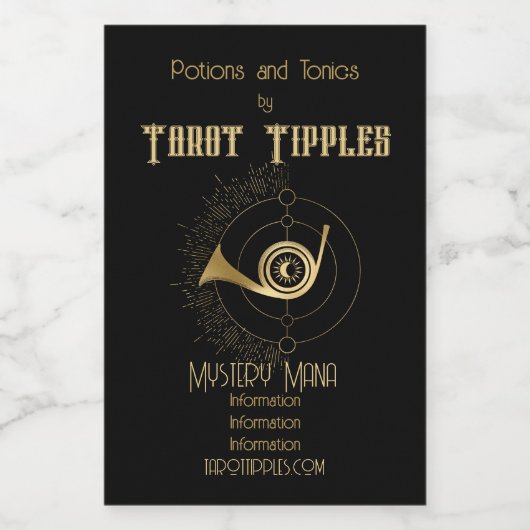 Erstellen Sie Ihr eigenes Tarot für das Arkane Urt Weinetikett (Einzelnes Label)