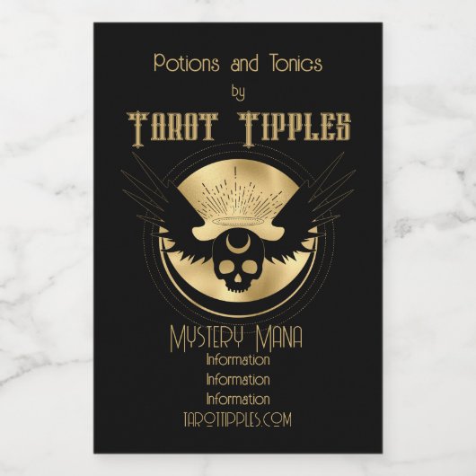 Erstellen Sie Ihr eigenes Tarot für den Arkanismus Weinetikett (Einzelnes Label)