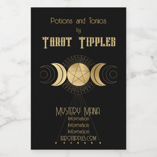 Erstellen Sie Ihr eigenes Tarot für den Goldrand Weinetikett (Einzelnes Label)