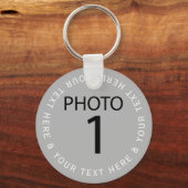 Erstellen Sie Ihr eigenes Template-FOTO mit weißem Schlüsselanhänger (Vorderseite)