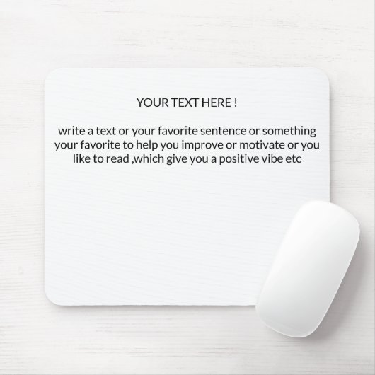 Erstellen Sie Ihr eigenes Text-Mauspad Mousepad (Mit Mouse)