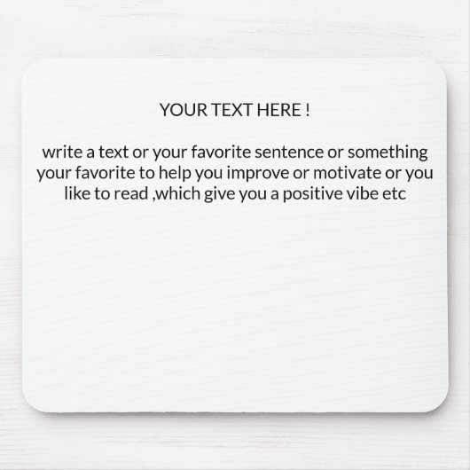 Erstellen Sie Ihr eigenes Text-Mauspad Mousepad (Vorne)