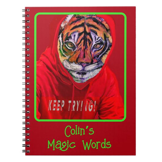 Erstellen Sie Ihr eigenes Tiger Magic-Notebook Notizblock (Vorderseite)