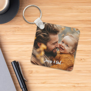 Erstellen Sie Ihr eigenes Vater-Sohn-Foto Schlüsselanhänger