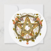 Erstellen Sie Ihr eigenes Viktorianisches Pentagra Einladung (Vorderseite)