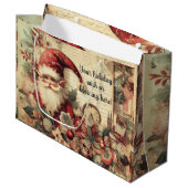 Erstellen Sie Ihr eigenes Viktorianisches Weihnach Große Geschenktüte (Vorderseite Schrägansicht)