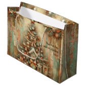 Erstellen Sie Ihr eigenes Viktorianisches Weihnach Große Geschenktüte (Vorderseite Schrägansicht)