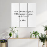 Erstellen Sie Ihr eigenes Vintages, benutzerdefini Triptychon<br><div class="desc">Erstellen Sie Ihre eigene Triptychenkunst mit minimalistischer Vintager Schrift-Typografie.</div>