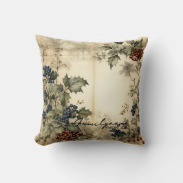 Erstellen Sie Ihr eigenes Vintages Rot-Blau-Holly- Kissen