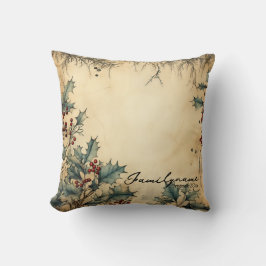 Erstellen Sie Ihr eigenes Vintages Rot-Holly-Perga Kissen