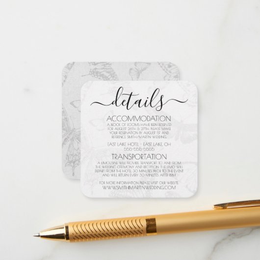 Erstellen Sie Ihr eigenes Vintages Schmetterlingsm Begleitkarte (Vorderseite/Rückseite Beispiel)