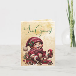 Erstellen Sie Ihr eigenes Vintages Weihnachtsgesch Feiertagskarte