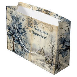 Erstellen Sie Ihr eigenes Vintages Winterdorf Große Geschenktüte