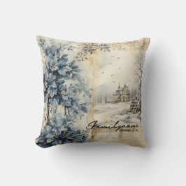 Erstellen Sie Ihr eigenes Vintages Winterdorf Kissen
