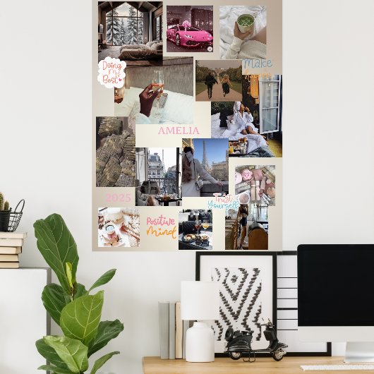 Erstellen Sie Ihr eigenes Vision Board Manifesting Poster (Heimbüro)