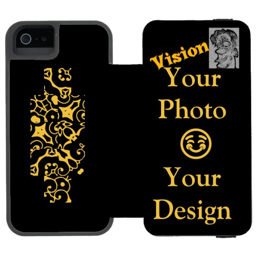 Erstellen Sie Ihr eigenes Vision-Design Incipio iPhone Geldbeutel-Hülle (Folio Geöffnet)