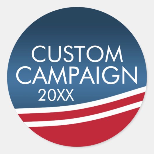 Erstellen Sie Ihr eigenes Wahldesign Runder Aufkleber (Vorderseite)